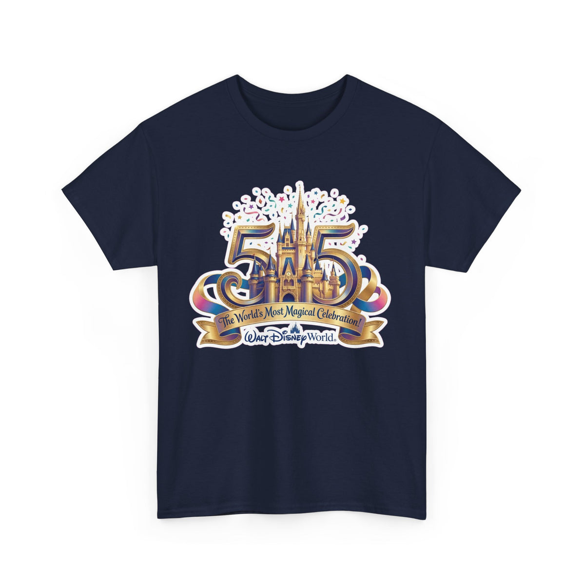 Disney World 50th Anniversary Castle Tee — 'The World's Most Magical Celebration' Souvenir T-Shirt