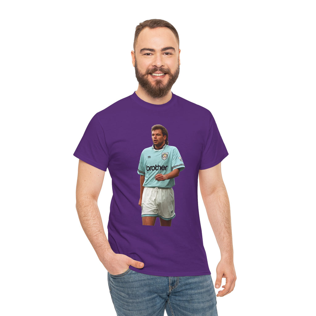 Uwe Rosler Manchester City Legend Graphic Tee - Retro Football Kit Print
