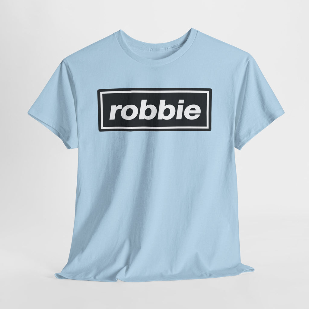 Robbie Inspired Cotton T-Shirt — Minimal Black Box Logo T-Shirt