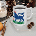 Retro Premier League Lion Logo Coffee Mug — Ceramic 11oz & 15oz