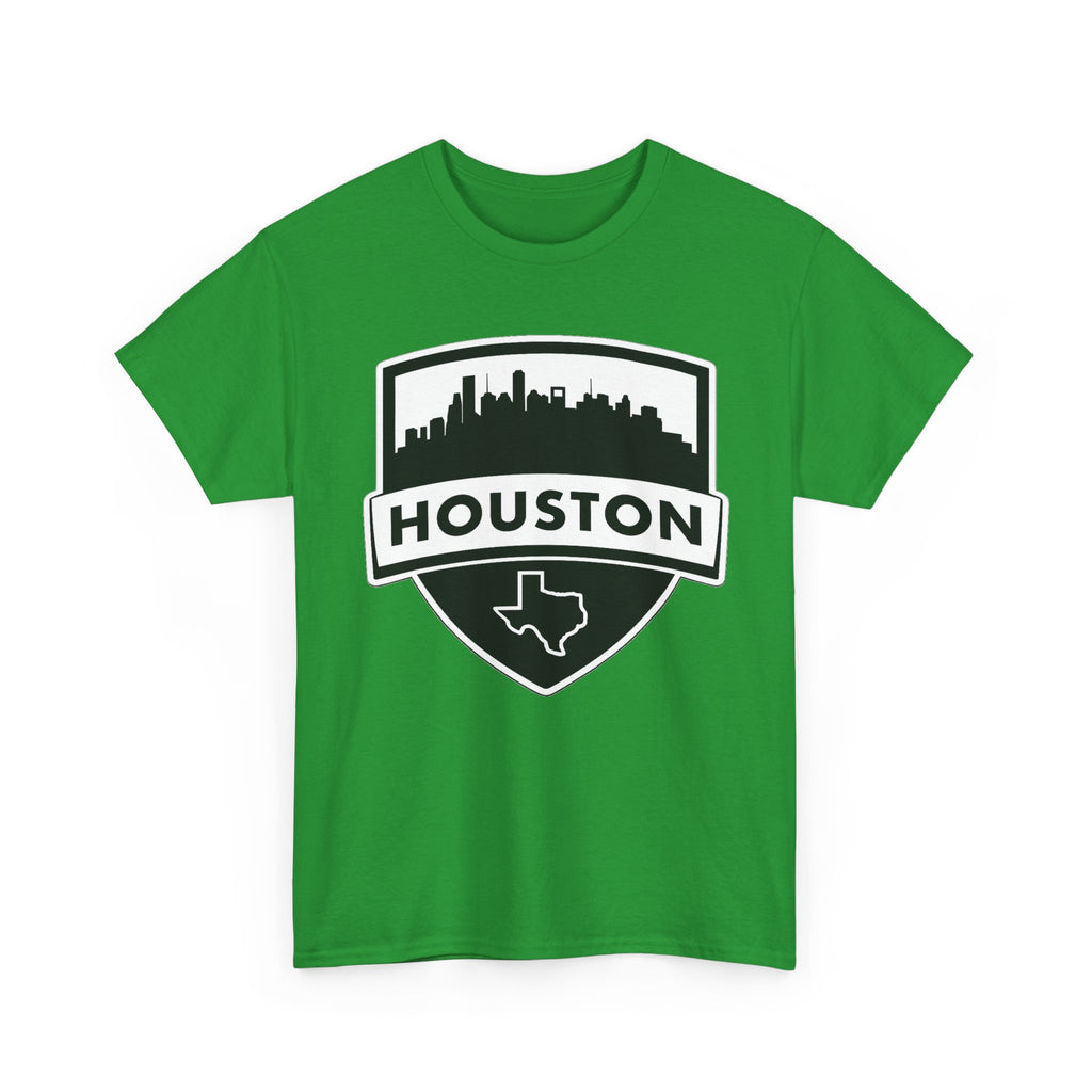 Houston Skyline Shield T-Shirt — Texas Outline City Pride Tee