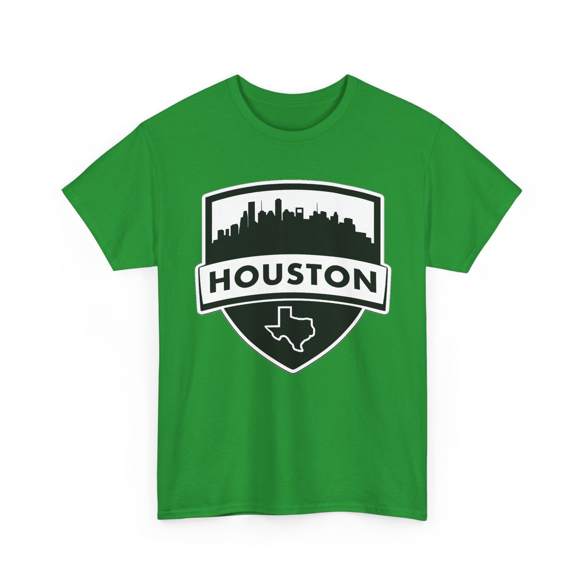 Houston Skyline Shield T-Shirt — Texas Outline City Pride Tee