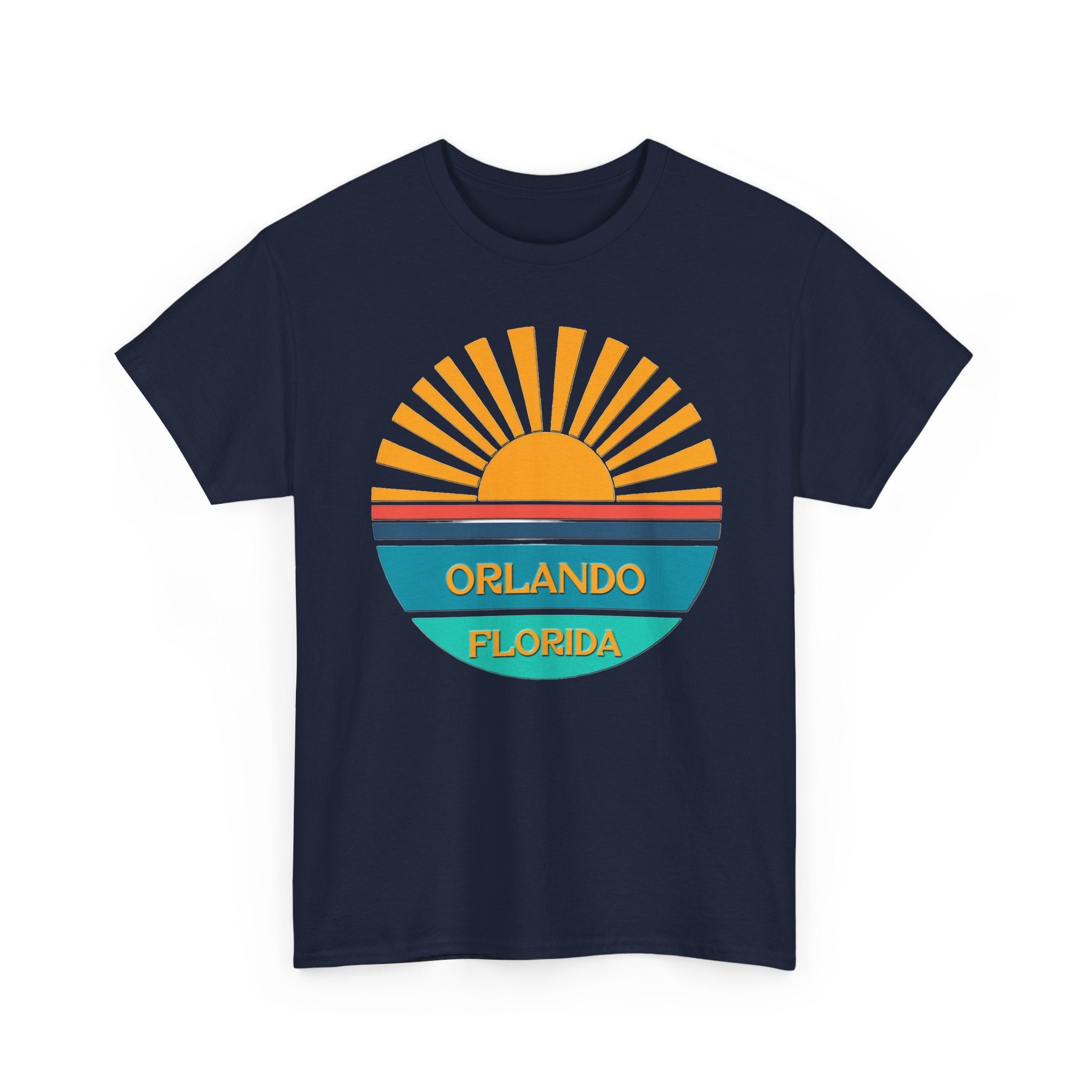 Orlando Florida Sunset T-Shirt – Retro Sunburst Vacation Tee