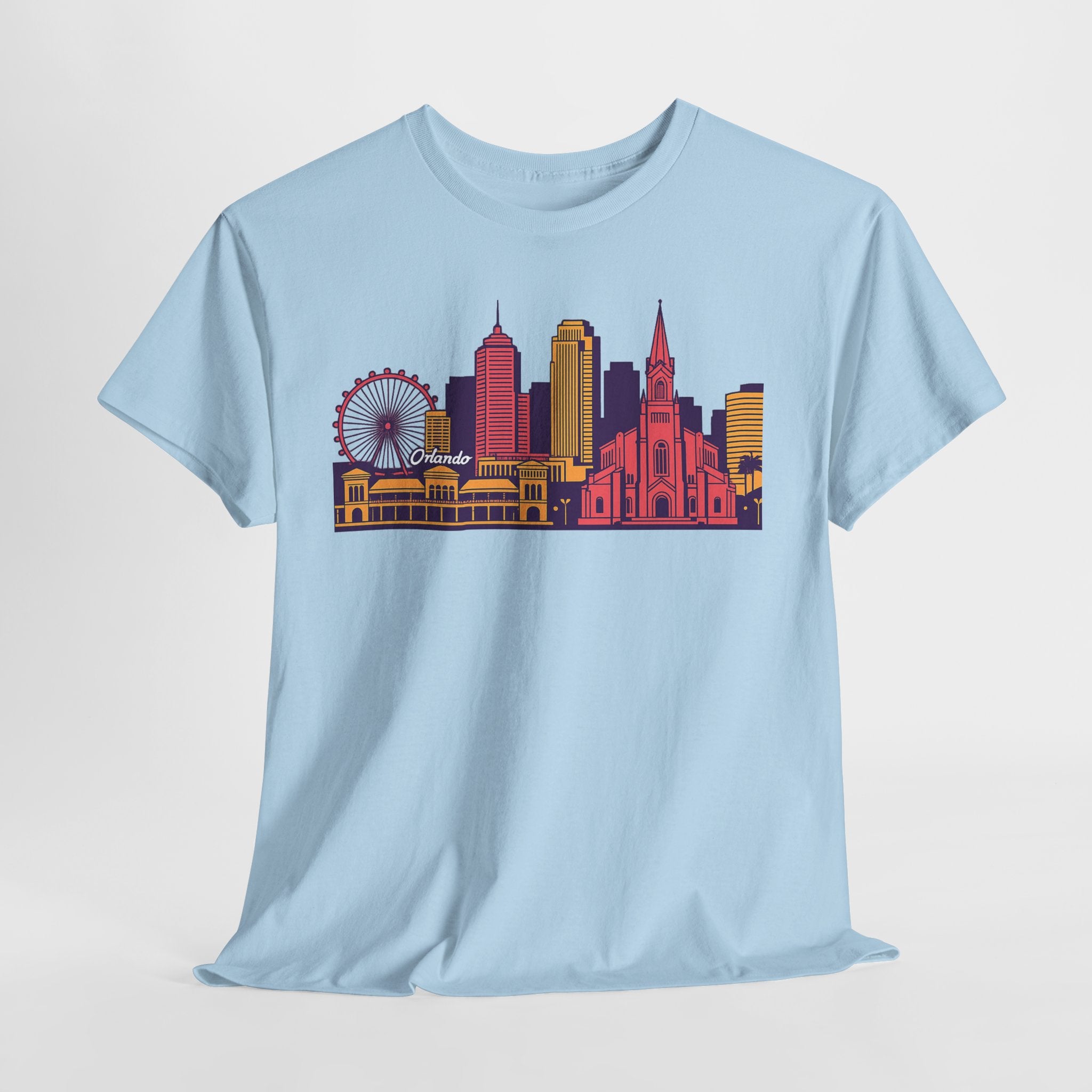 Orlando City Skyline T-Shirt — Colorful Urban Landmark Graphic Tee