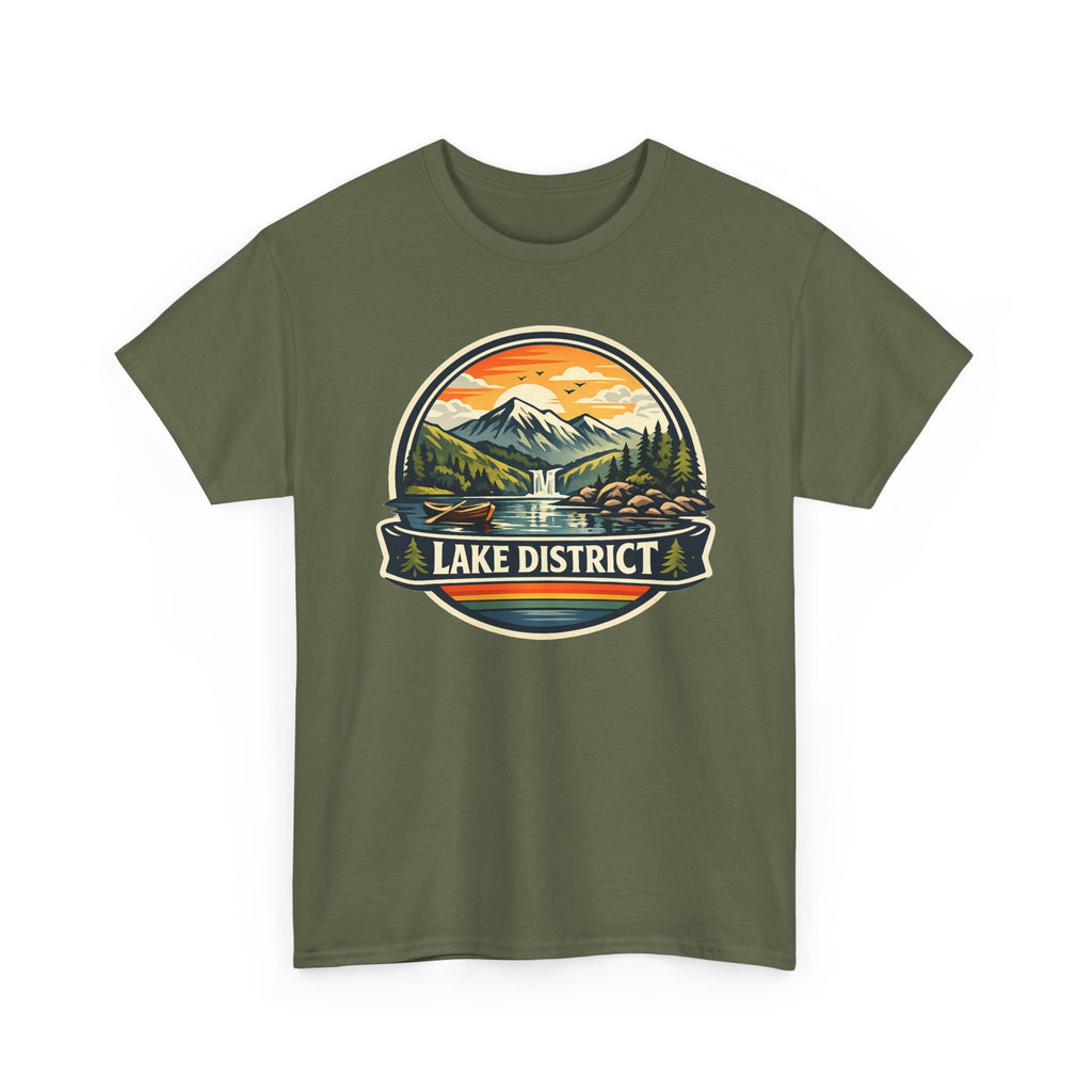 Lake District Graphic Tee — Scenic Mountain & Lake Camping Shirt