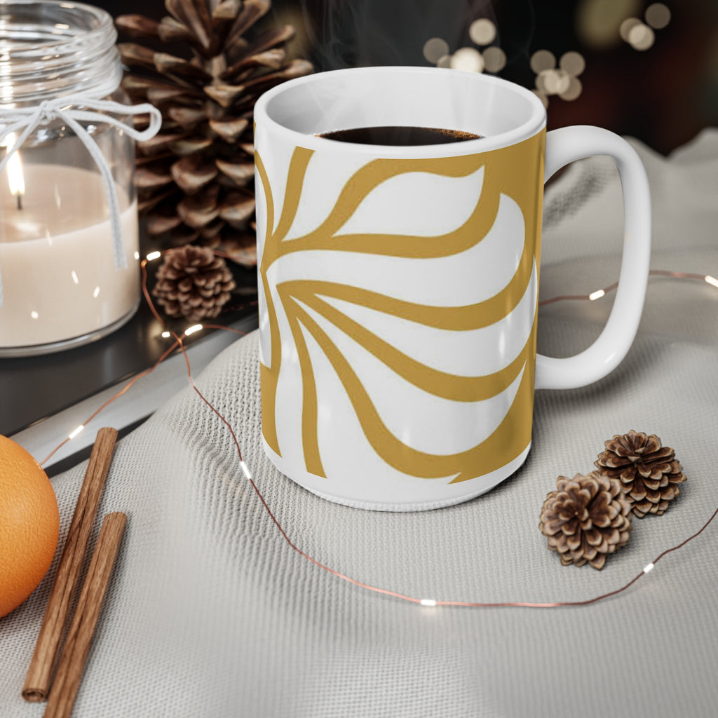 Team GB Gold Fleur-de-Lis Ceramic Mug — 11oz & 15oz Classic Coffee Cup