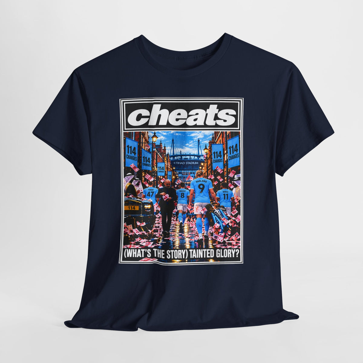 Cheats “What’s the Story? Tainted Glory?” Sports Graphic Cotton T-Shirt