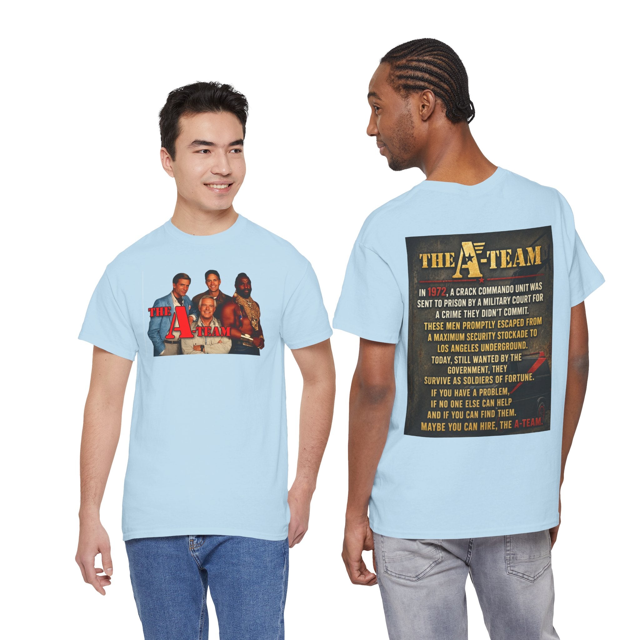 A-Team Graphic Tee — Retro TV Series Logo & Character Poster T-Shirt