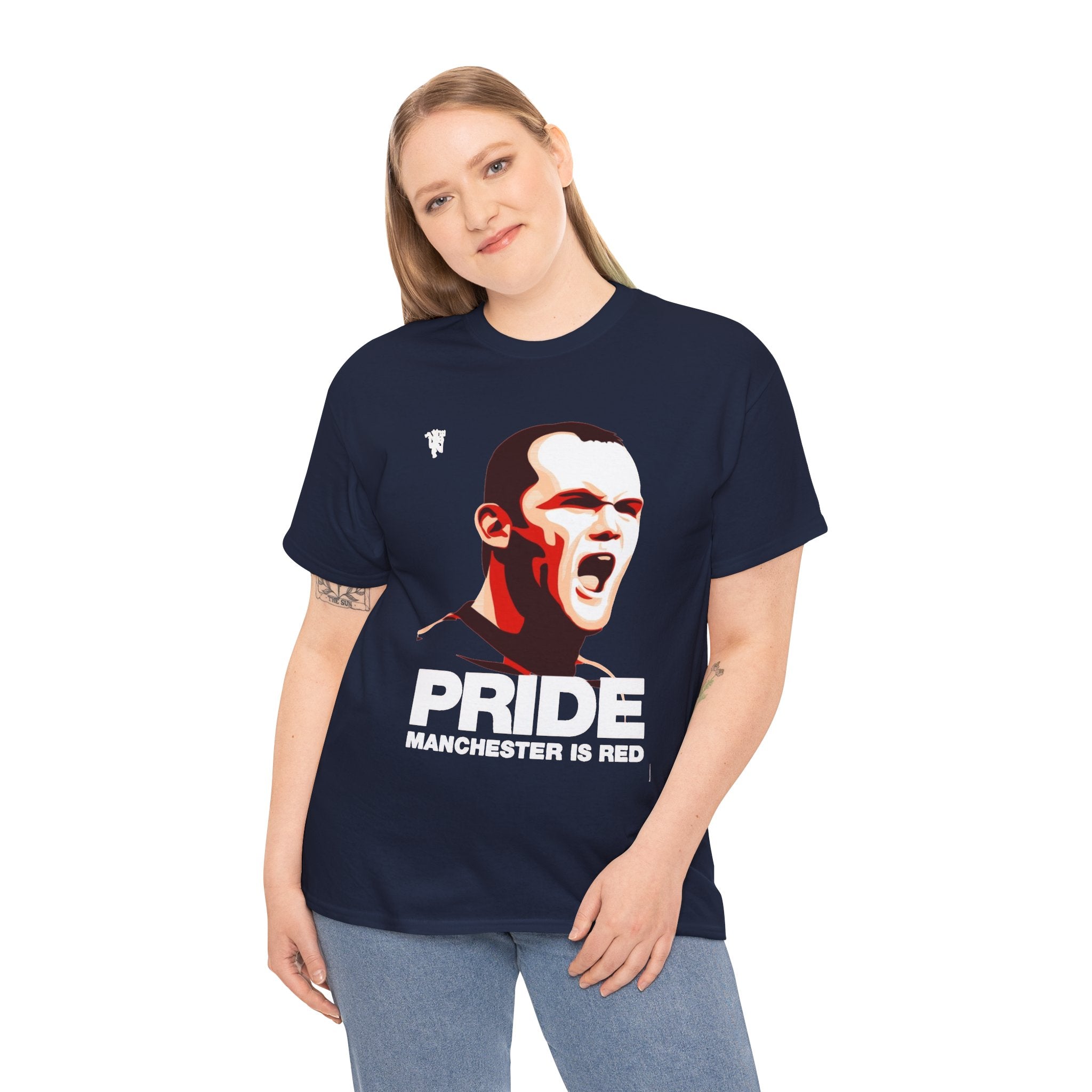 Manchester Pride Tee — “Pride Manchester Is Red” Football Fan Shirt