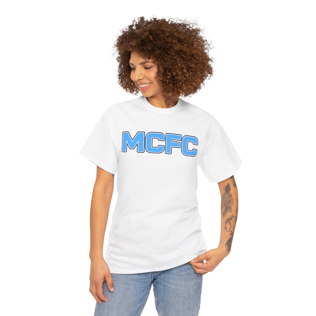 MCFC Logo Cotton T-Shirt — Light Blue Football Fan Tee
