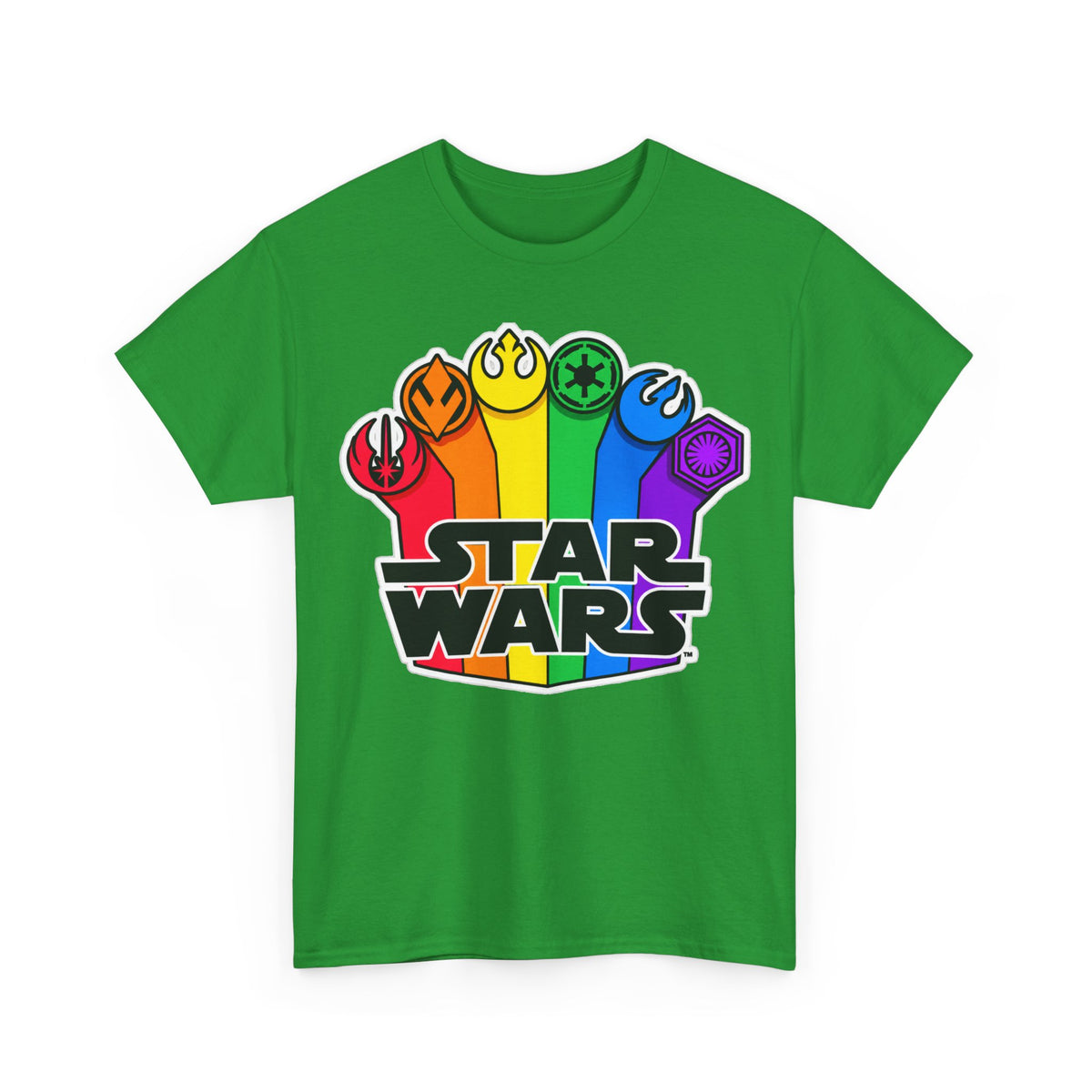 Star Wars Rainbow Emblem Tee — LGBTQ+ Pride Fan Cotton Shirt