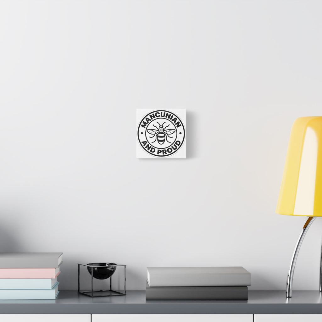Matte Canvas: "Mancunian And Proud" Manchester Bee Wall Art