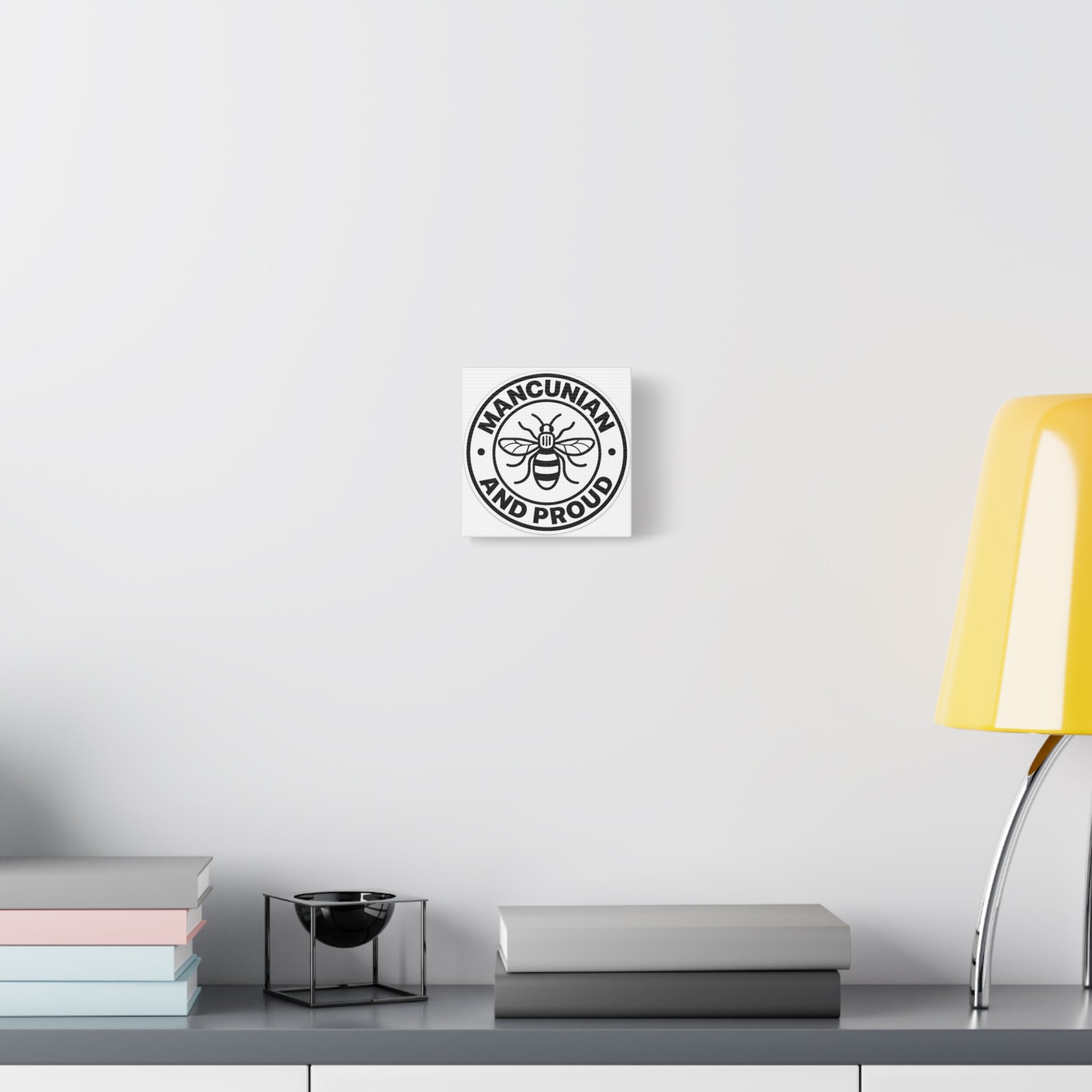 Matte Canvas: "Mancunian And Proud" Manchester Bee Wall Art