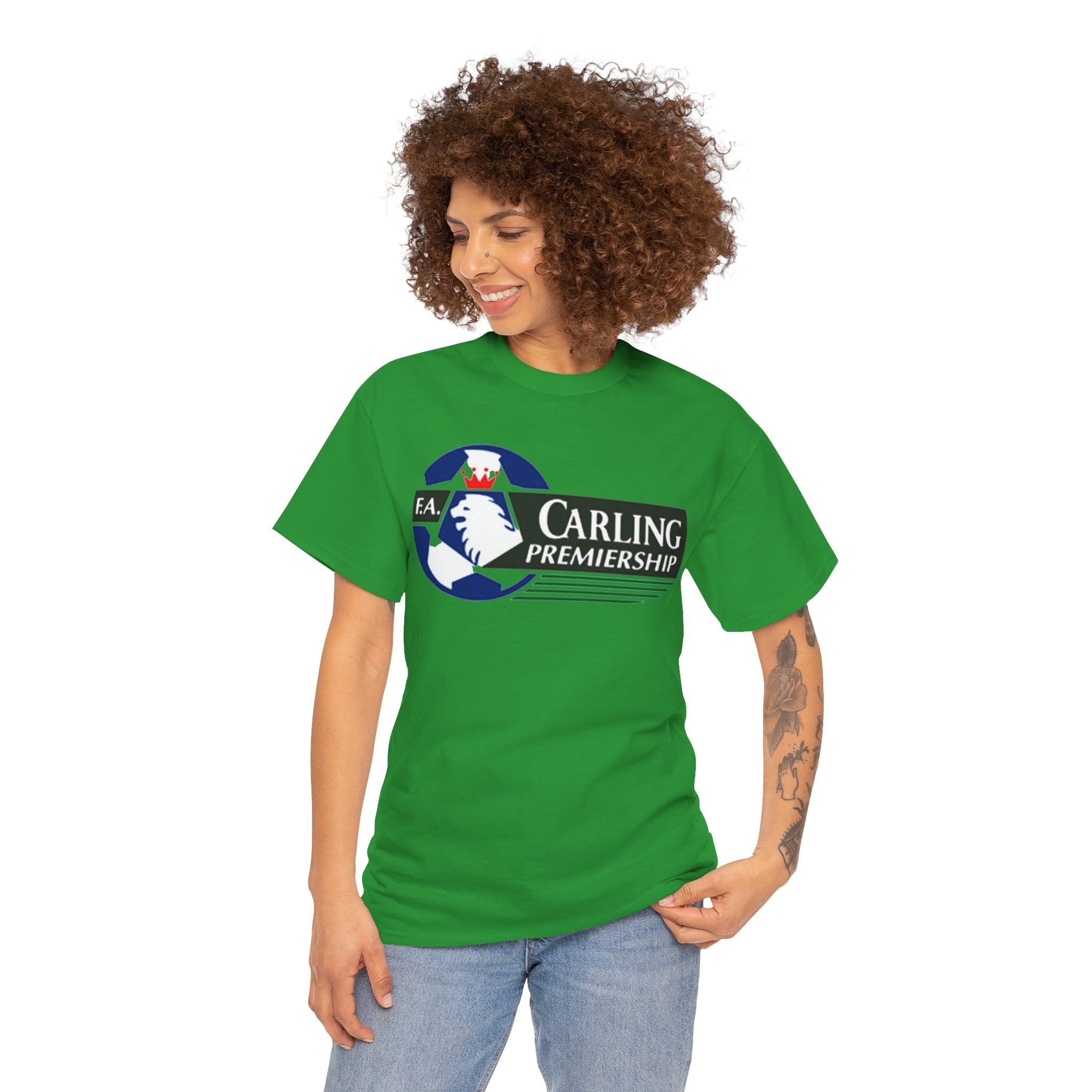 Carling Premiership Soccer Logo Tee — Vintage Football T‑Shirt