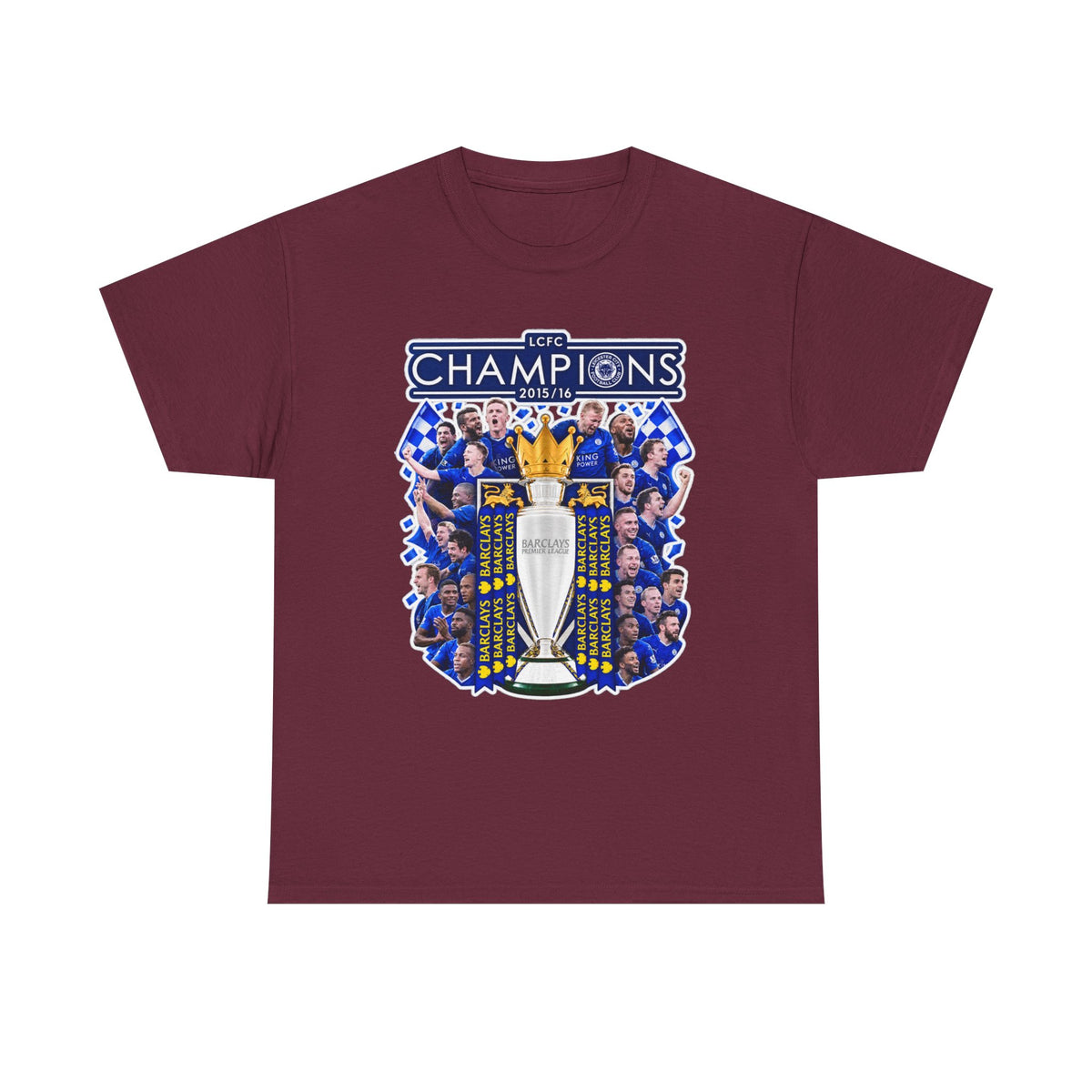 Leicester City 2015/2016 Champions Trophy Soccer T-Shirt — Team Victory Graphic Tee