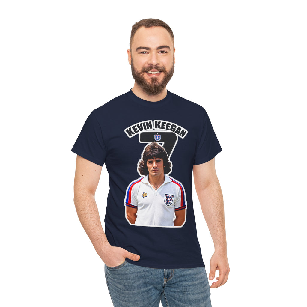Kevin Keegan England Retro Soccer Cotton T -Shirt / Tee
