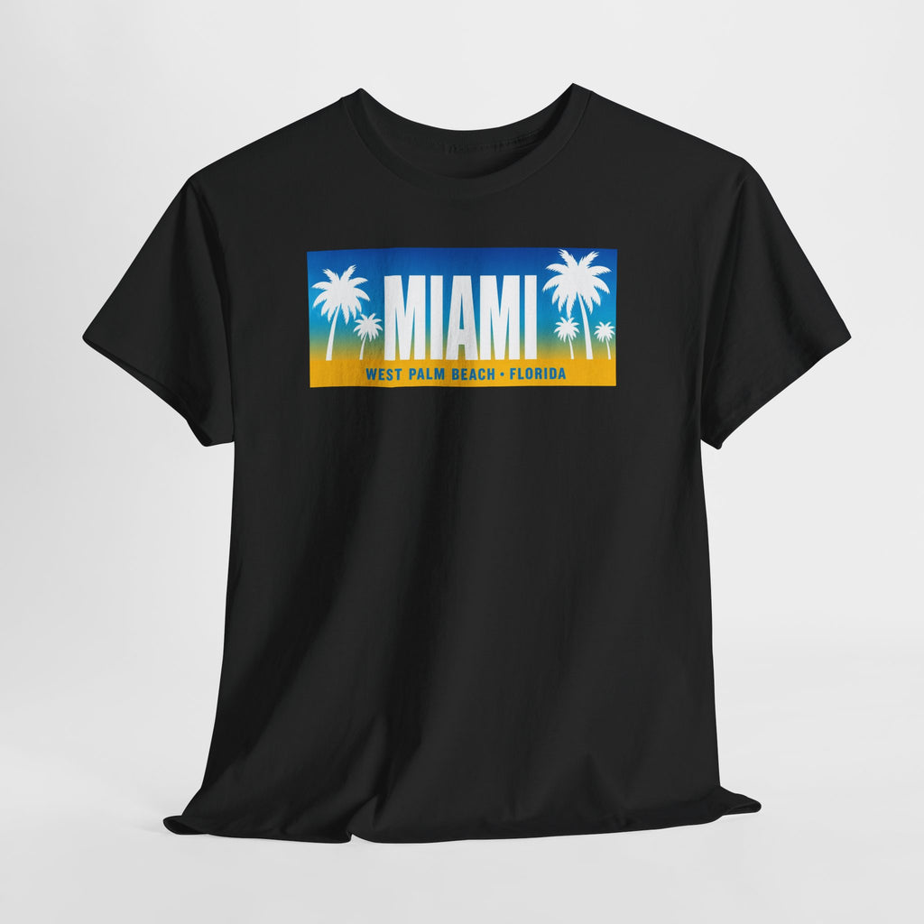 Miami West Palm Beach Vintage Tee — "MIAMI" Beach Palm Trees T‑Shirt