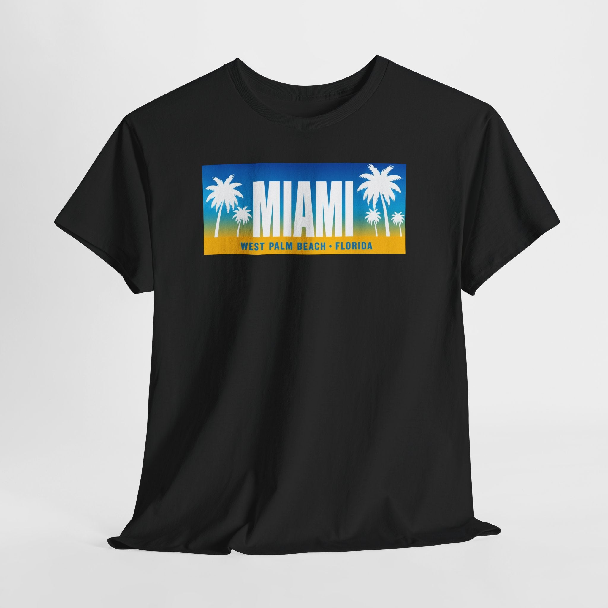 Miami West Palm Beach Vintage Tee — "MIAMI" Beach Palm Trees T‑Shirt
