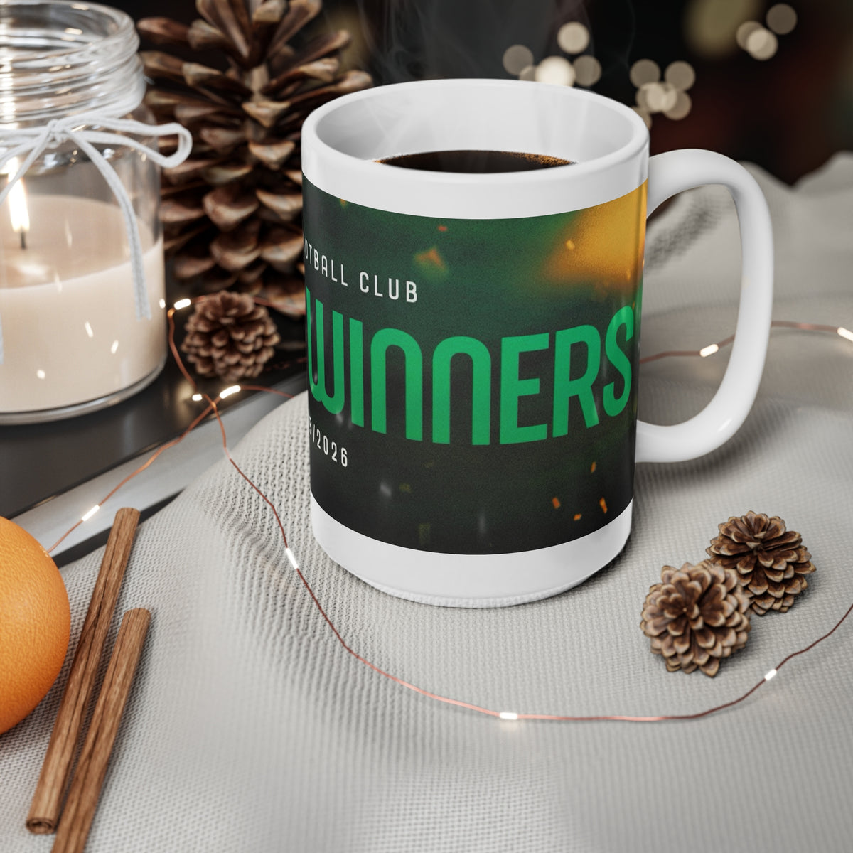 Celtic Double Winners 2025/2026 Mug — Celtic Football Club Ceramic Coffee Cup (11oz & 15oz)
