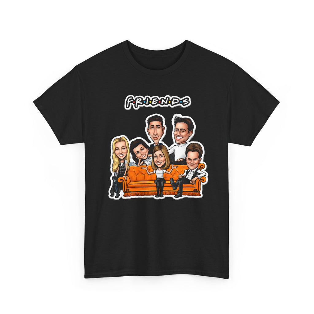 Friends TV Show Cartoon Cast T-Shirt — Iconic Couch Graphic Tee