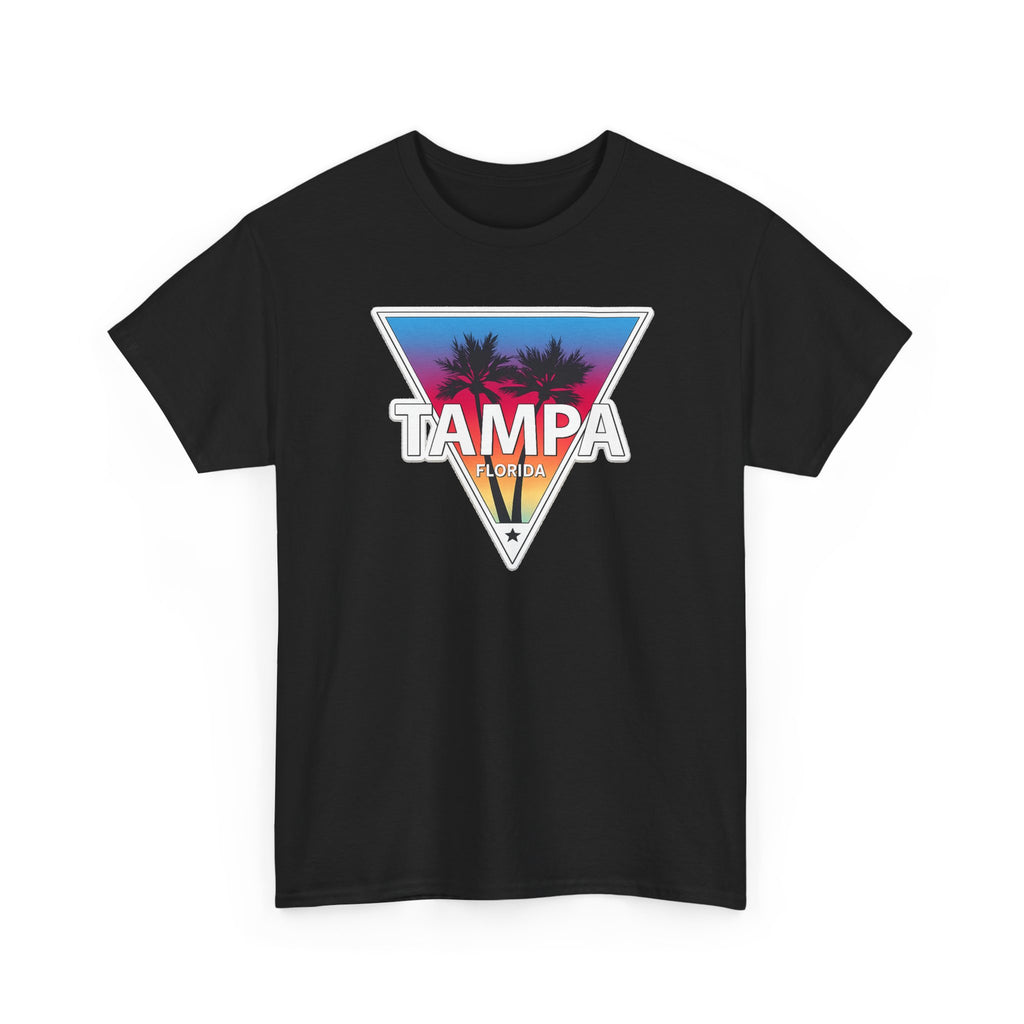 Tampa Retro Sunset Cotton T-Shirt