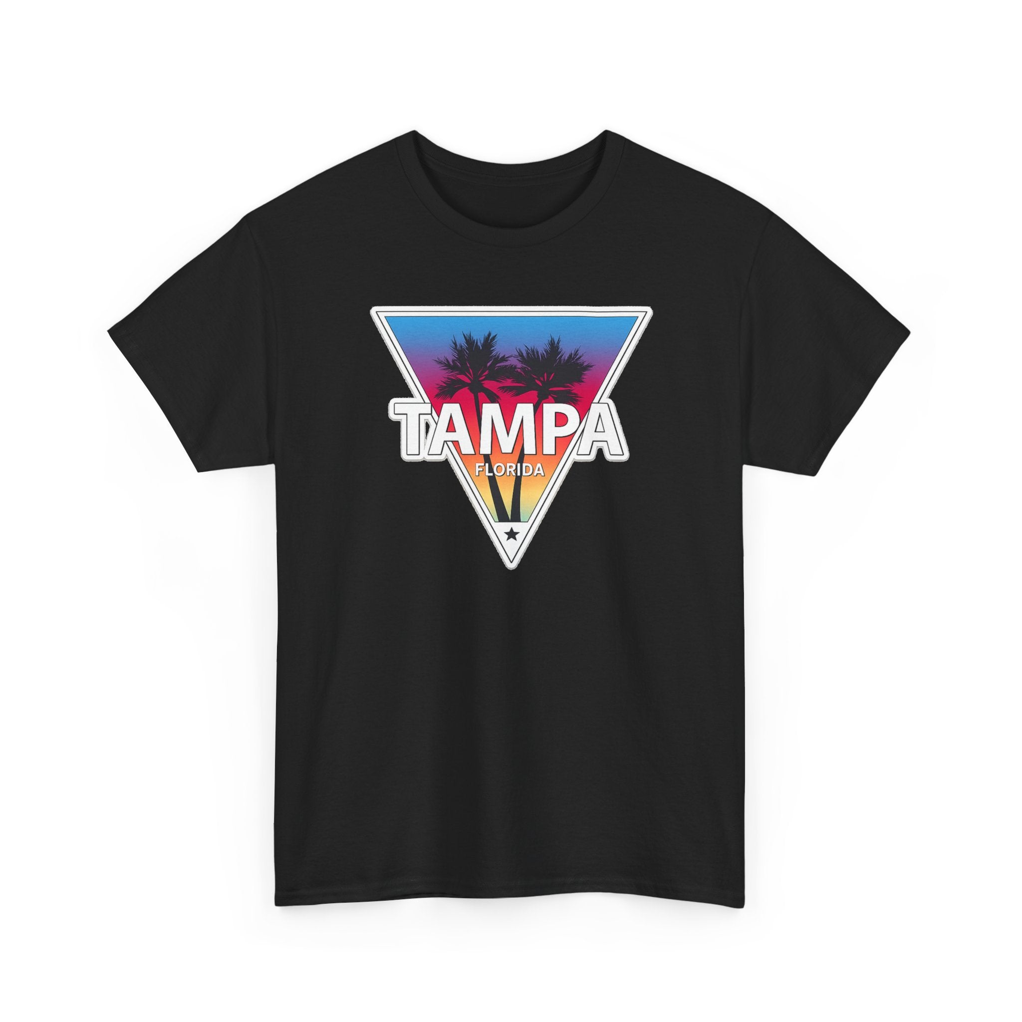 Tampa Retro Sunset Cotton T-Shirt