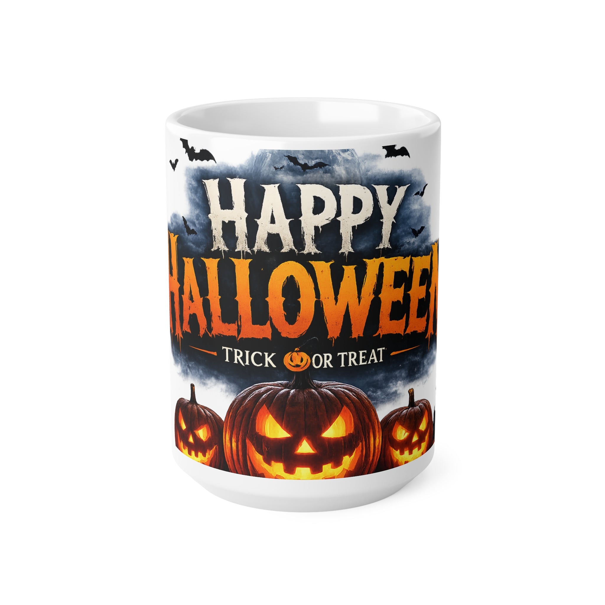 Happy Halloween Coffee Mug — Jack-o'-Lantern Pumpkin Trick or Treat Ceramic Mug (11oz & 15oz)