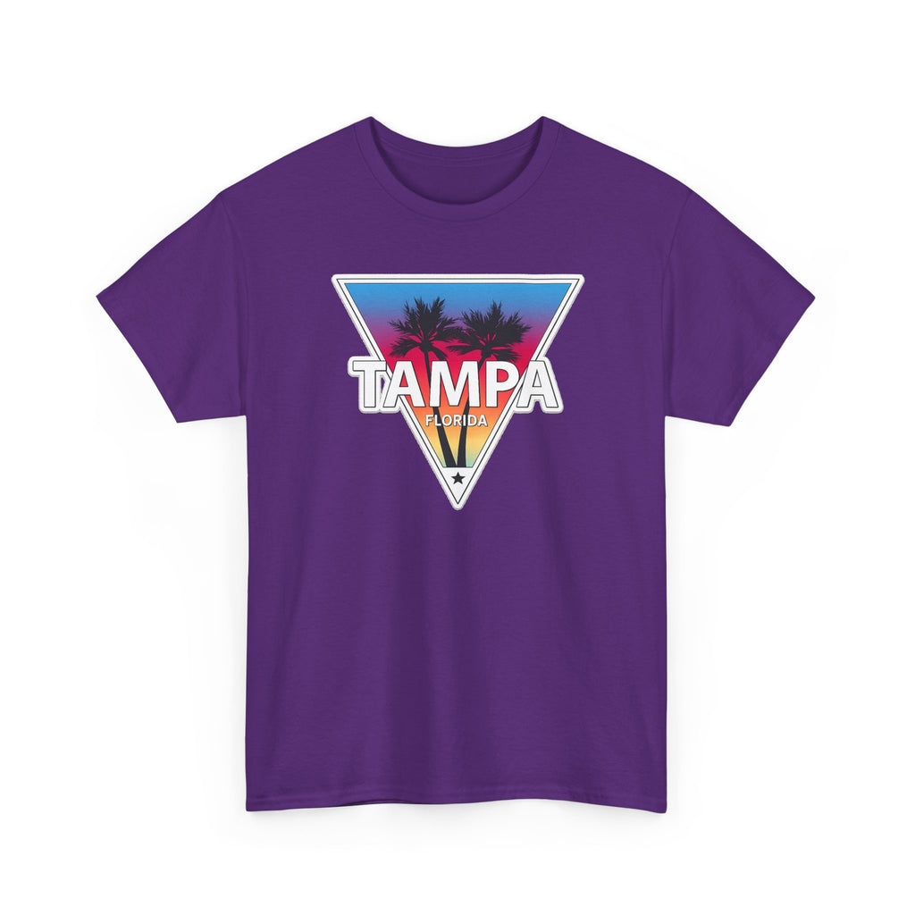 Tampa Retro Sunset Cotton T-Shirt