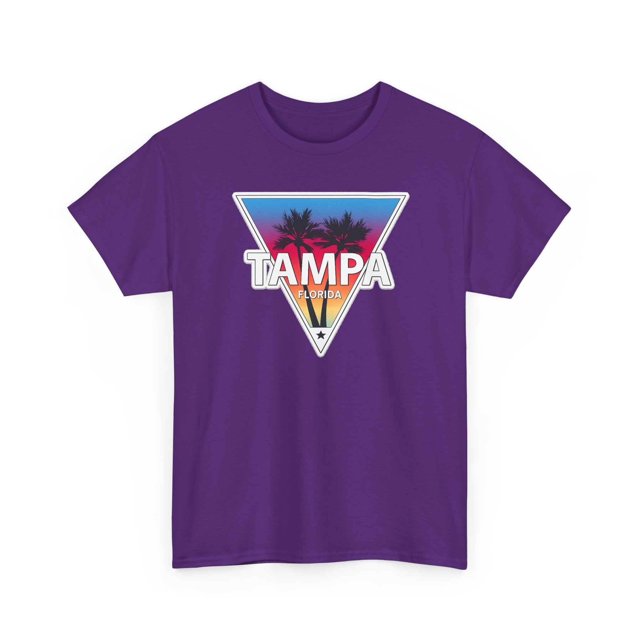 Tampa Retro Sunset Cotton T-Shirt
