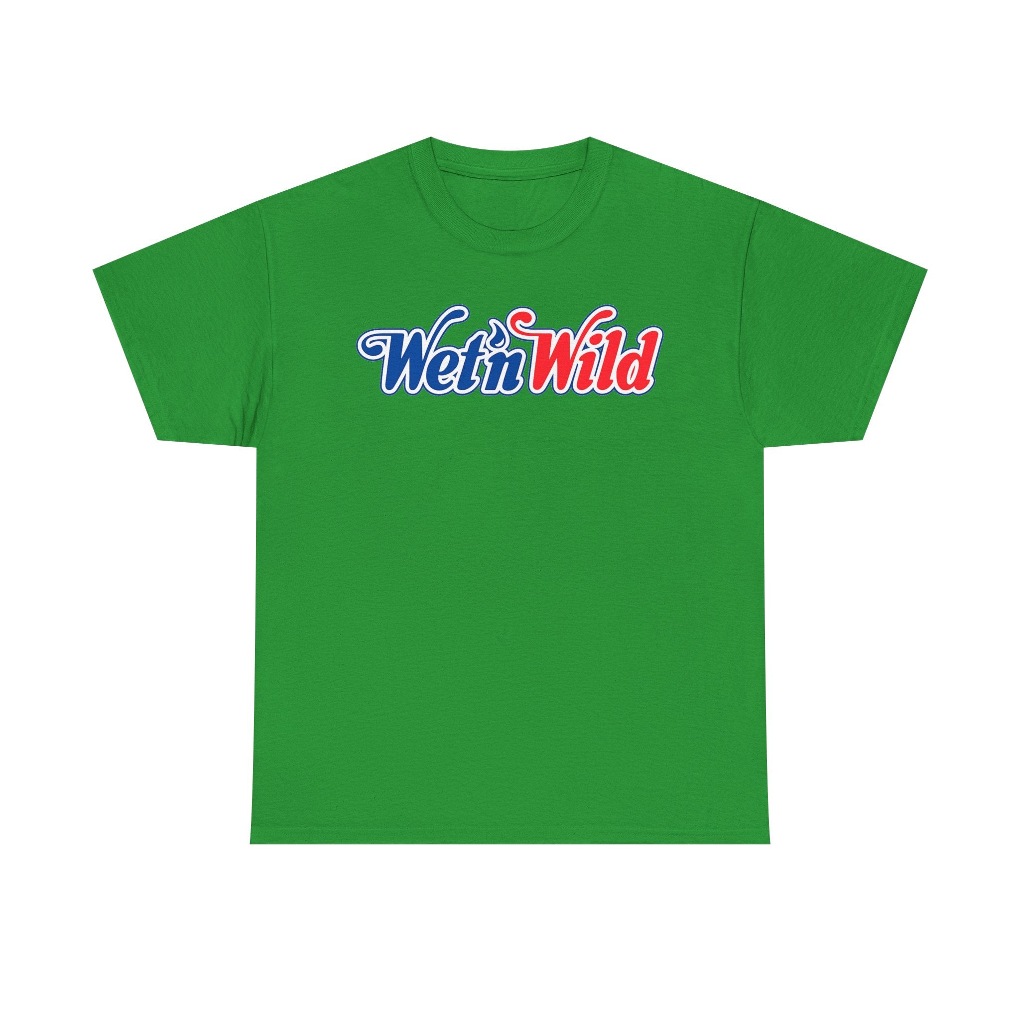 Wet 'n Wild Retro Script T-Shirt — Red & Blue Patriotic Graphic Tee
