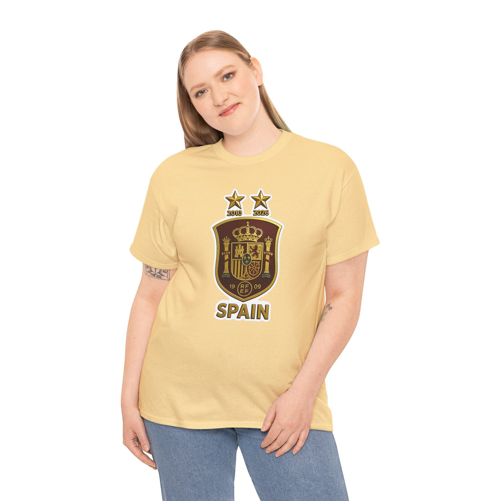 Spain Crest T-Shirt — Vintage Spanish Soccer Shield Tee