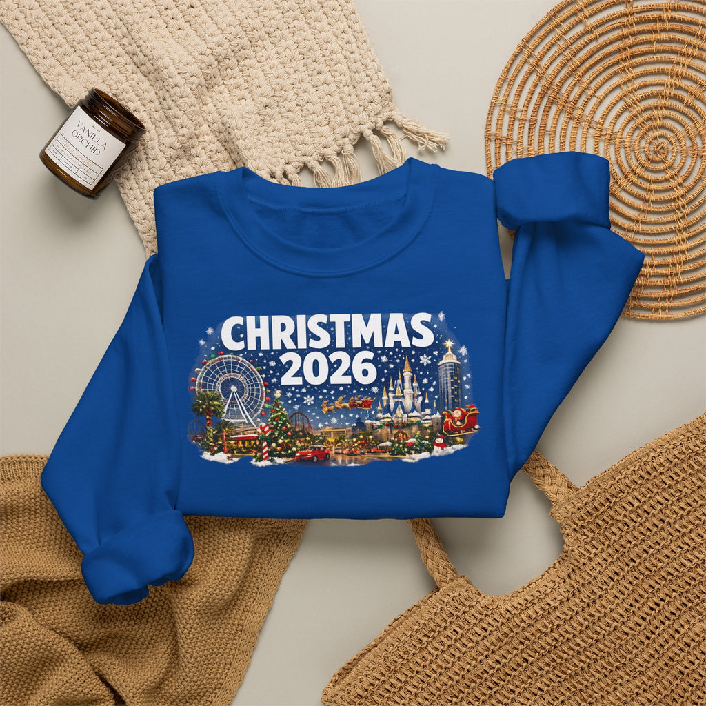 Christmas 2026 Holiday Sweatshirt – Festive Winter Cityscape Crewneck