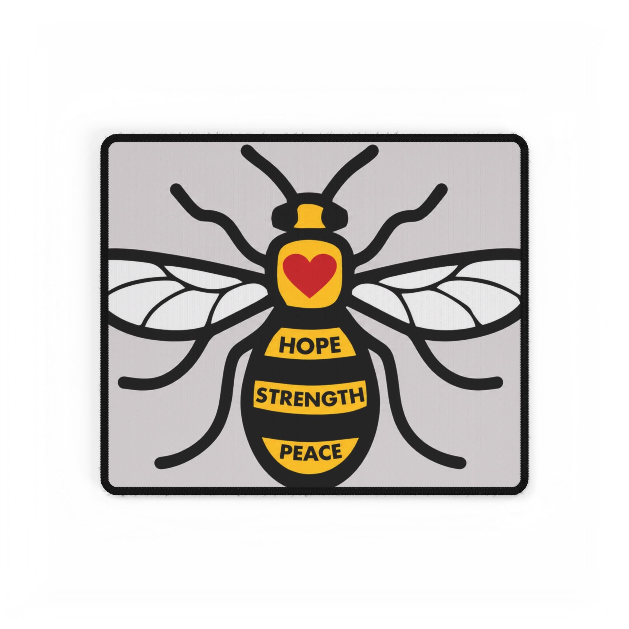 Manchester Bee Hope Strength Peace Bee Desk Mat – Large Gaming/Work Desk Pad