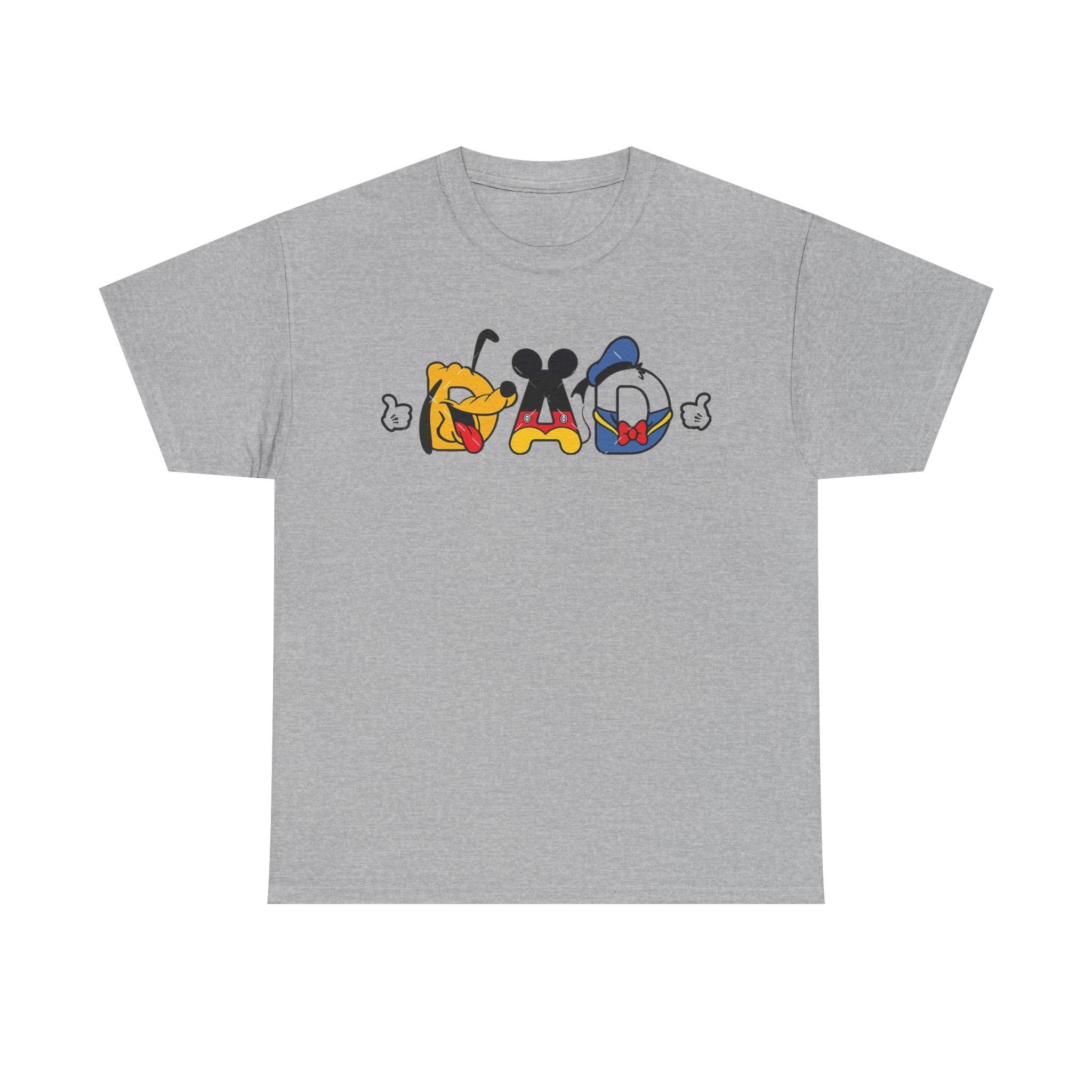 Disney Dad Character Graphic Tee — Playful Colorful Character Icons T-Shirt