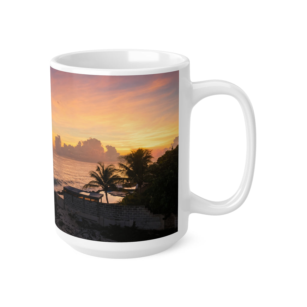 Barbados Sunset Seascape Ceramic Coffee Mug — 11oz & 15oz