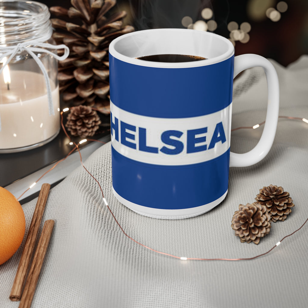 Chelsea Football Club Coffee Mug — Blue Crest Ceramic Mug (11oz & 15oz)