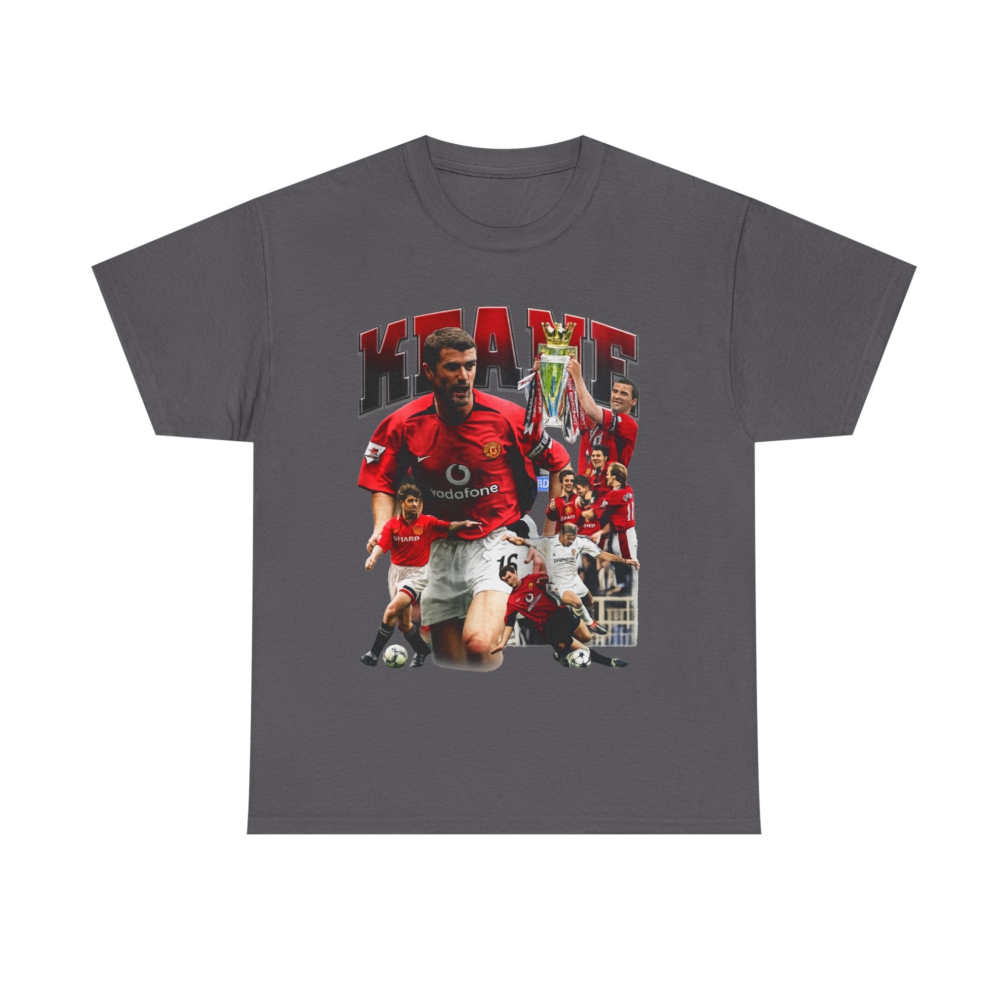 Roy Keane Football Legens Collage Tee — Retro Man United Tribute Shirt