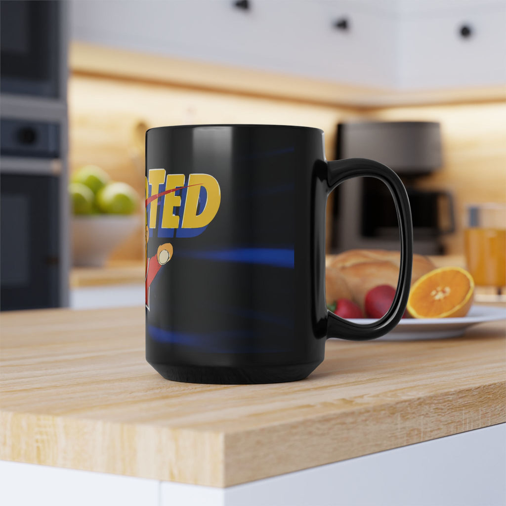 Super Ted Superhero Mug — Cute Vintage Cartoon Coffee Cup (11oz, 15oz)
