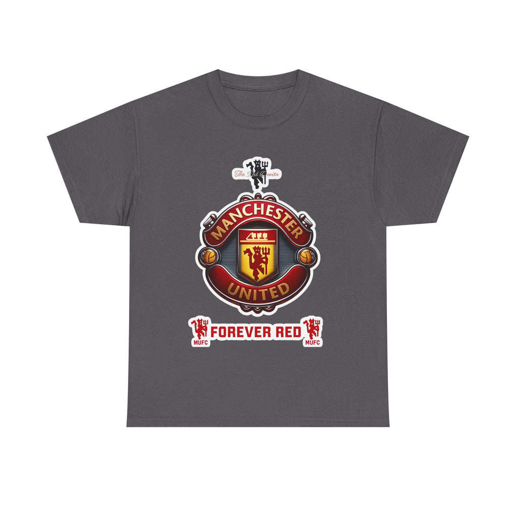 Manchester United Inspired Football Crest Tee — "Forever Red" Supporter Shirt