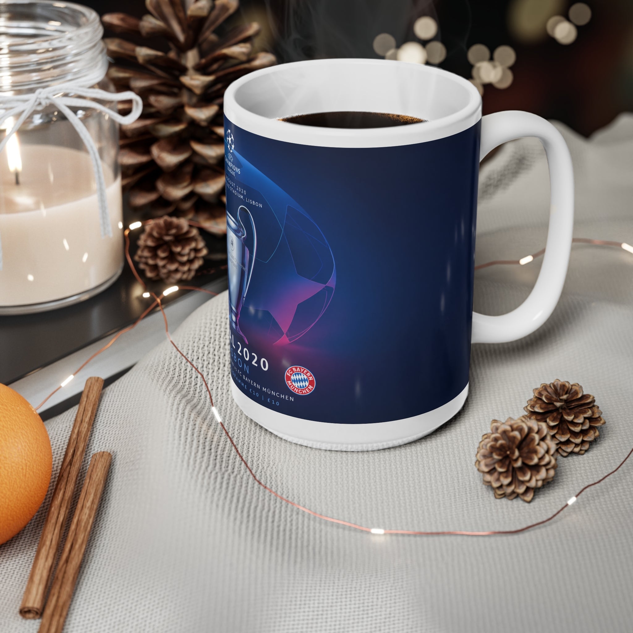 2020 UEFA Champions League Final Programme Cover Inspired Ceramic Coffee Mug – 11oz/15oz