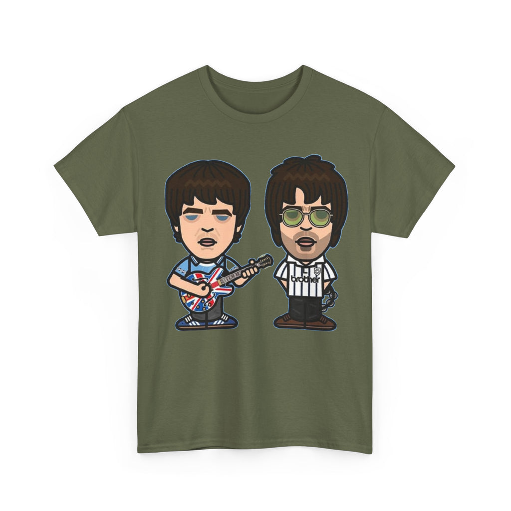 Oasis Noel & Liam Cartoon Rock Duo T-Shirt