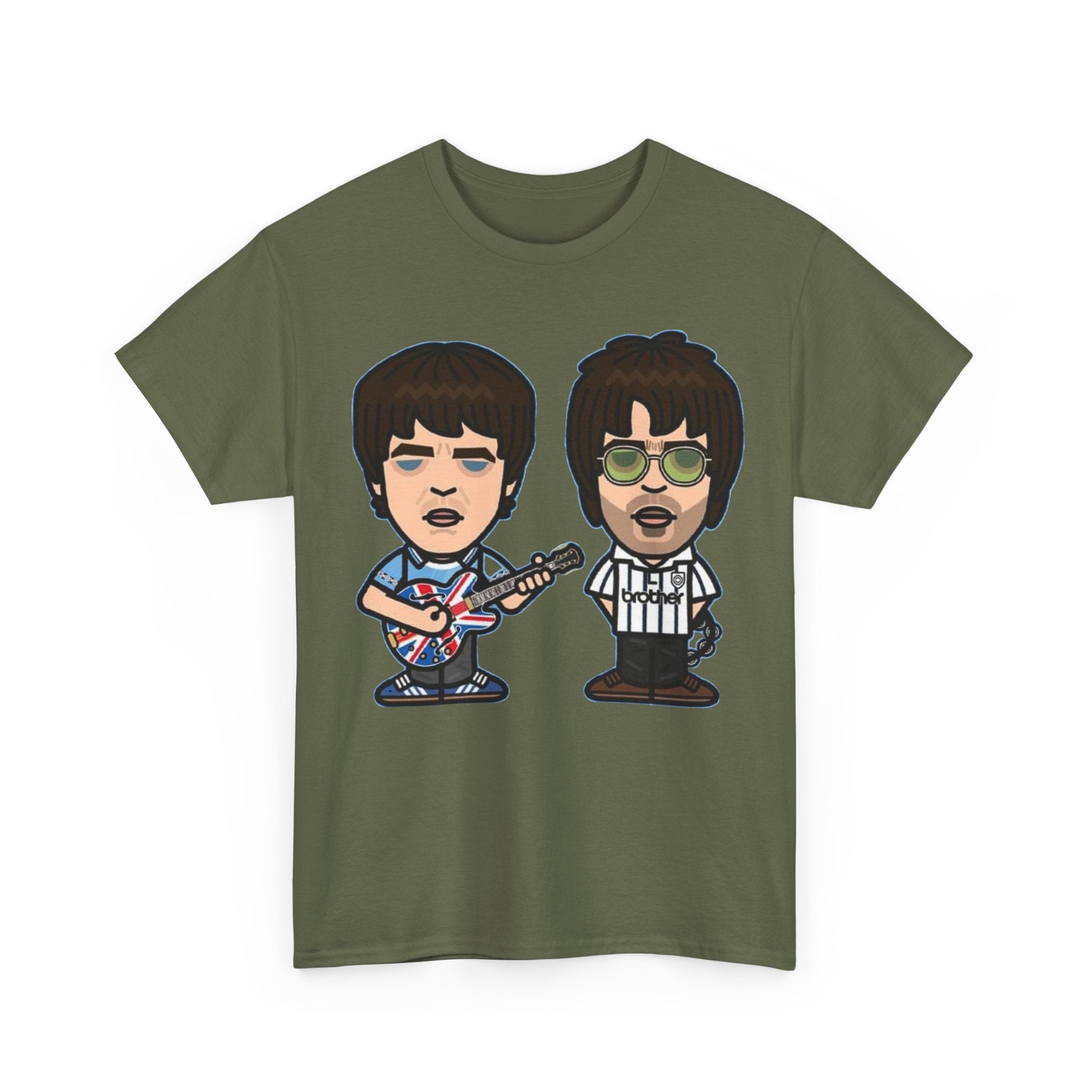 Oasis Noel & Liam Cartoon Rock Duo T-Shirt