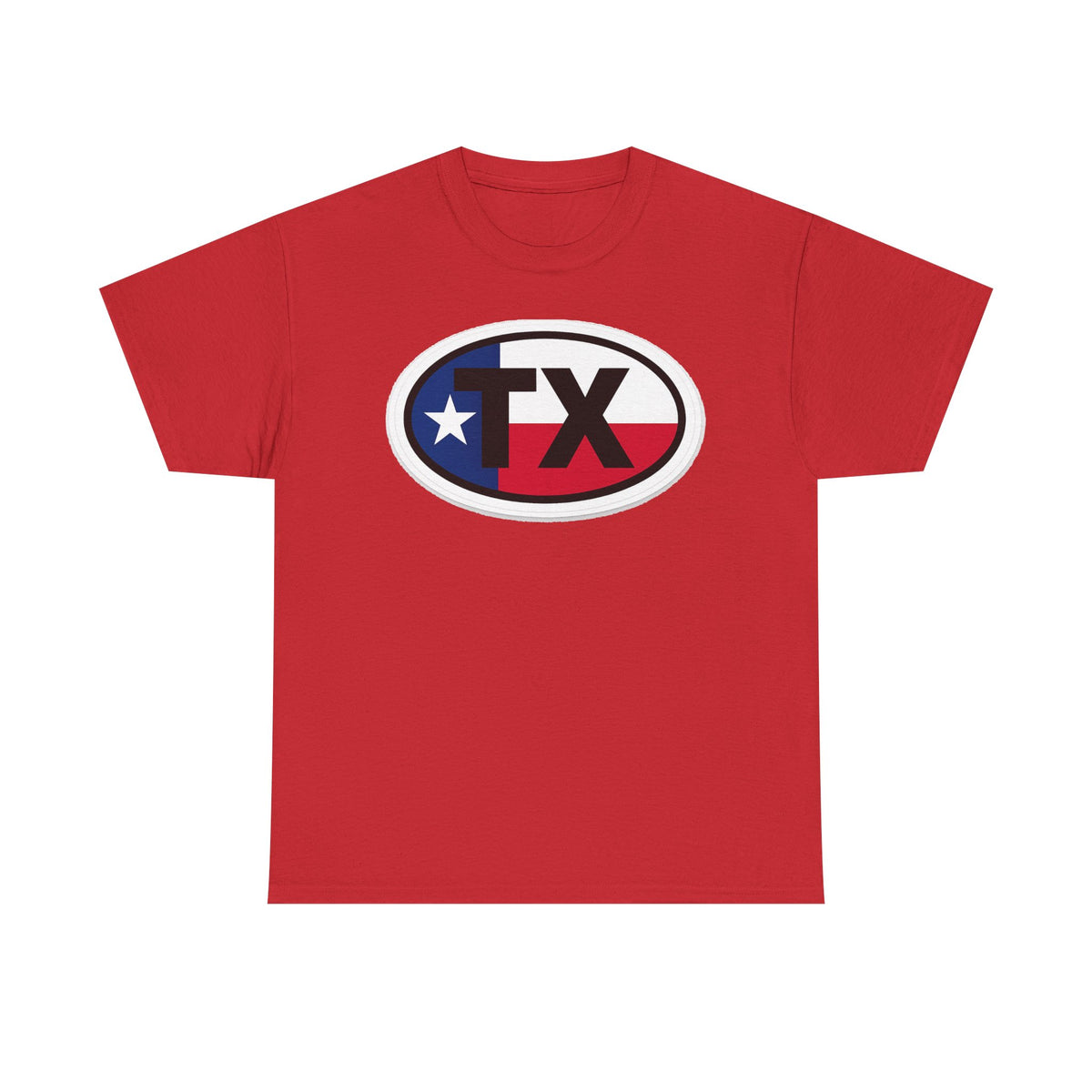 Texas Flag TX Oval T-Shirt — Patriotic Lone Star Tee