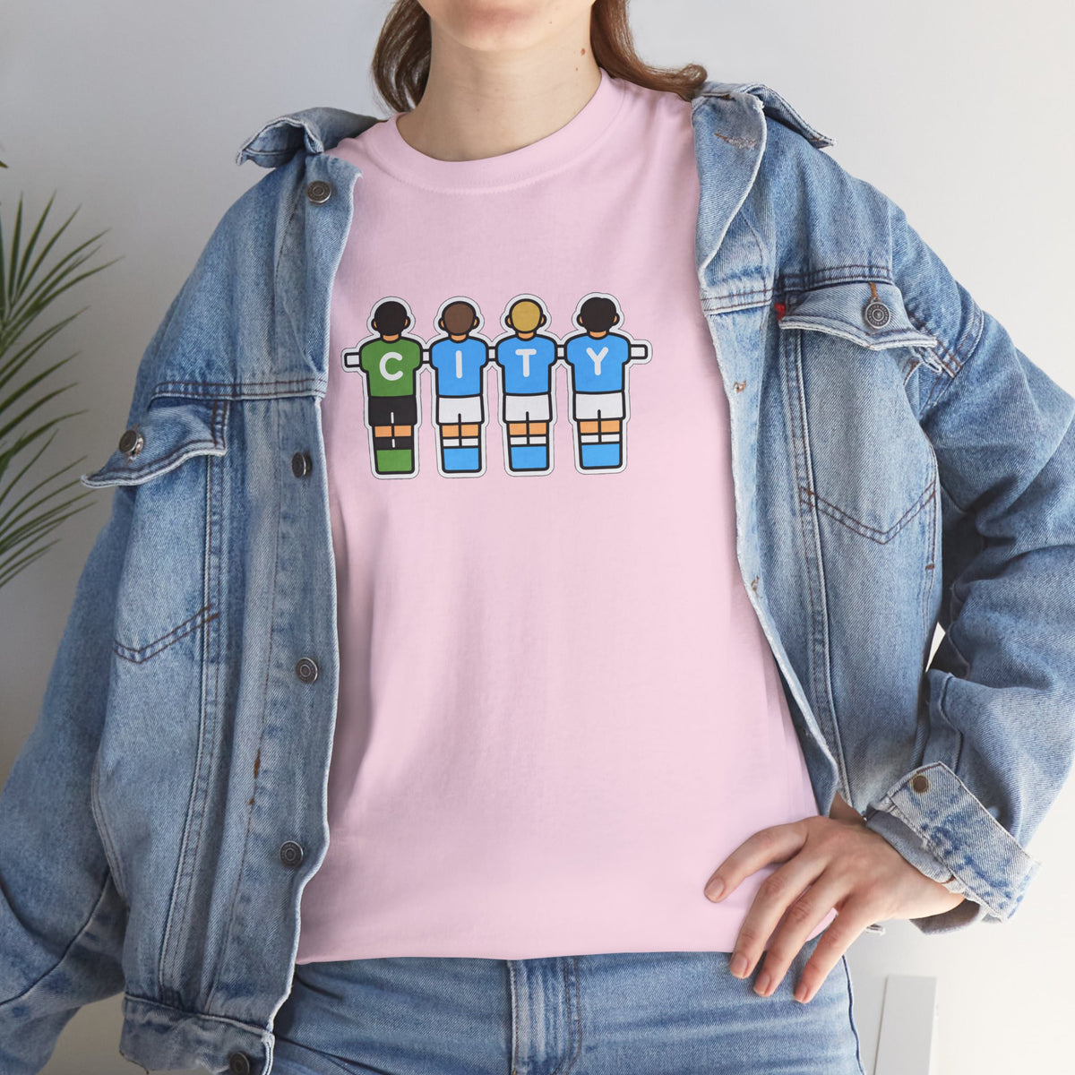 City Soccer Team Tee — Retro Foosball Players Graphic T-Shirt