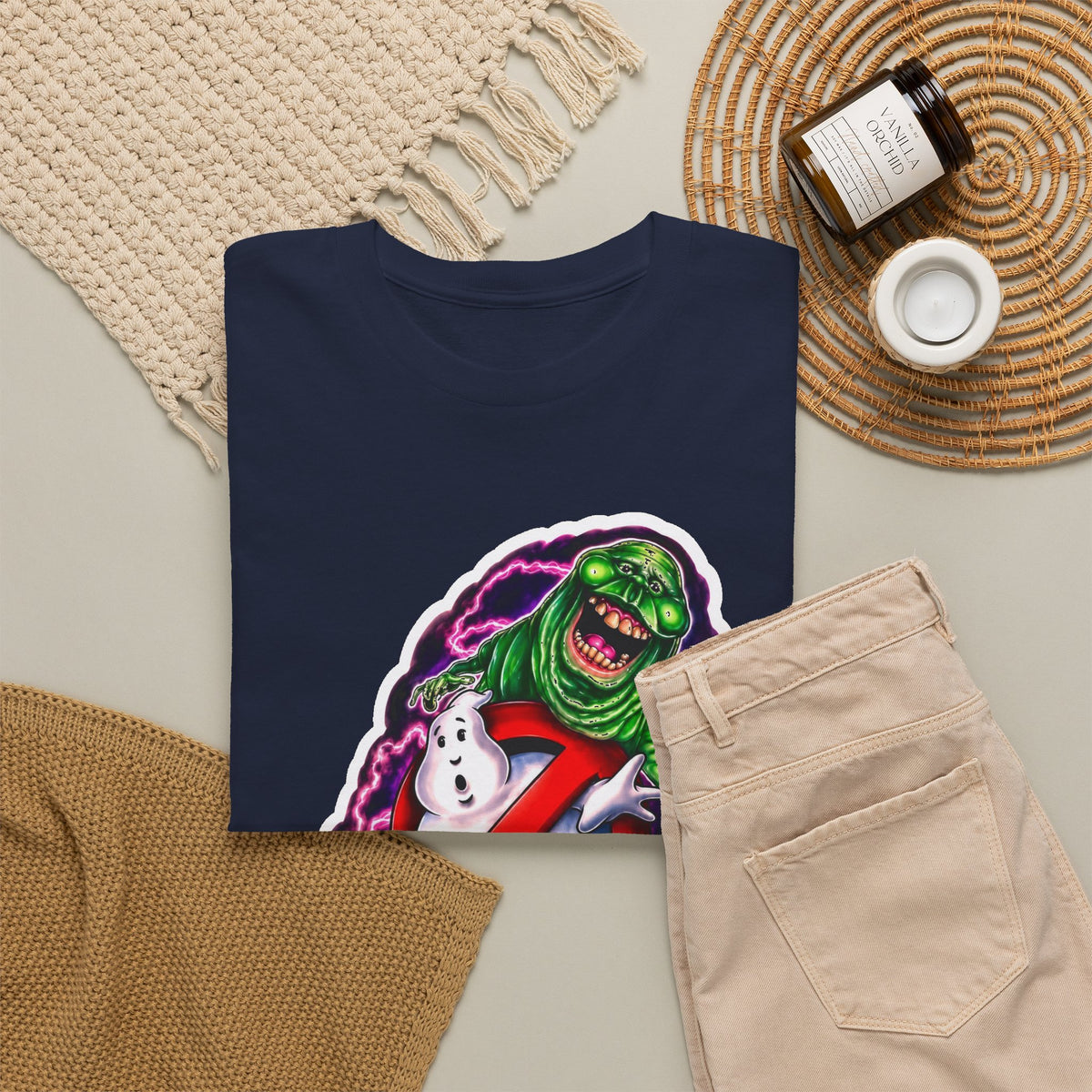 Ghostbusters Slimer Retro Graphic Tee – Vintage 80s Horror Comedy T-Shirt