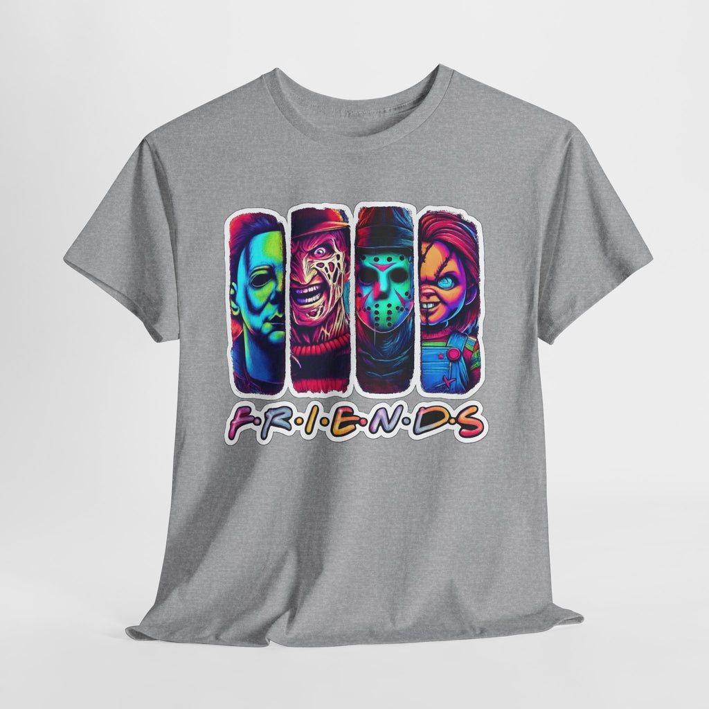 Halloween Horror Icons "Friends" T-Shirt — Neon Retro Slasher Tee