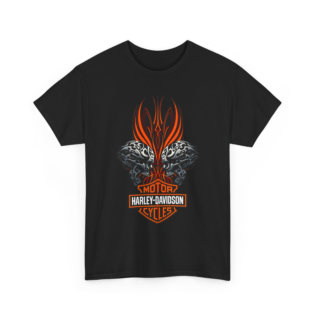 Harley-Davidson Flame Skull T‑Shirt — Motorcycle Biker Tee