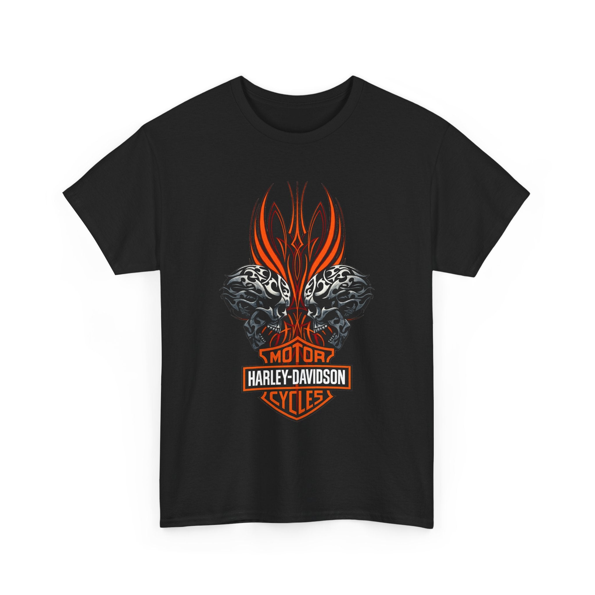 Harley-Davidson Flame Skull T‑Shirt — Motorcycle Biker Tee