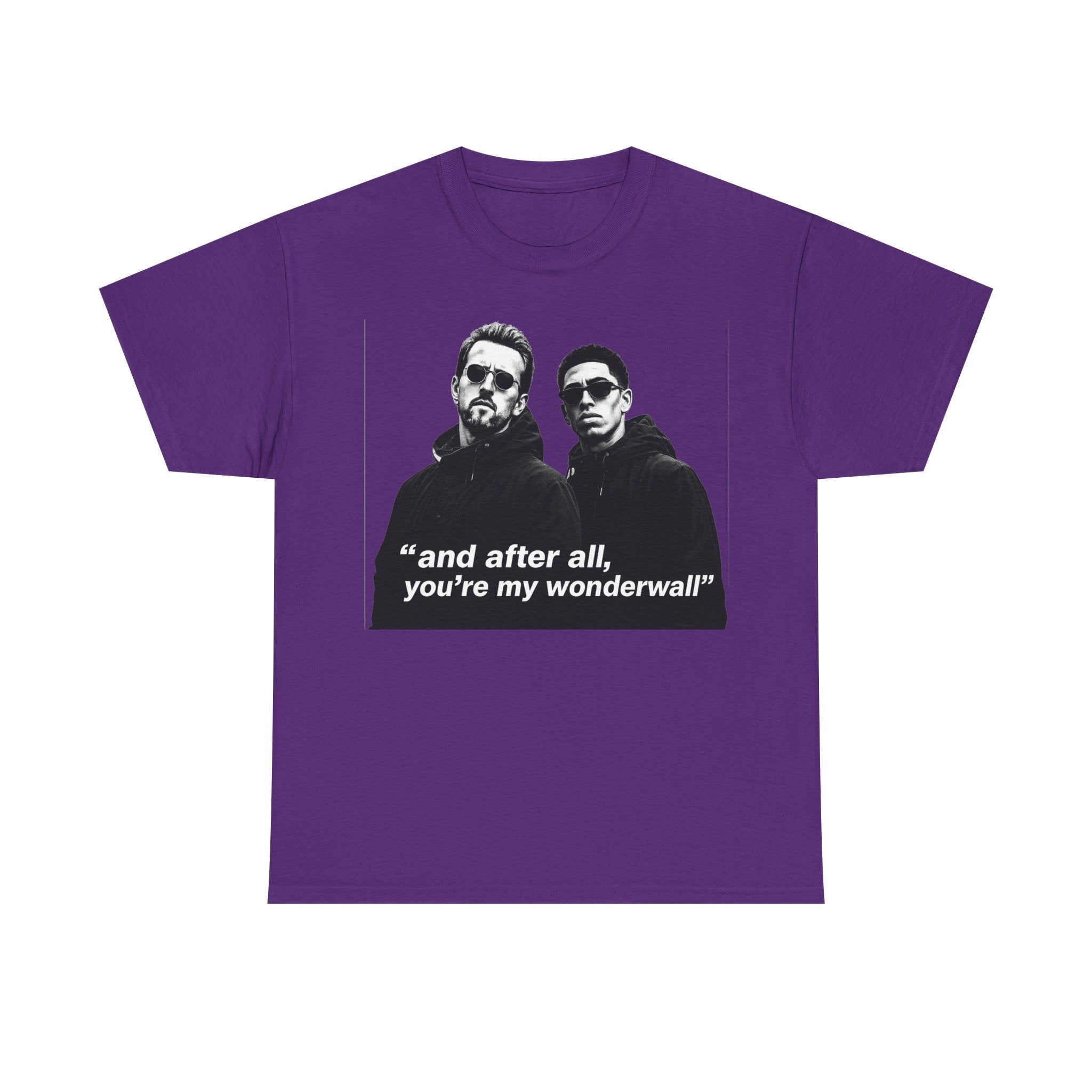 Kane and Bellingham Wonderwall Lyric T-Shirt — ‘and after all, you’re my wonderwall’ Retro Band Tee