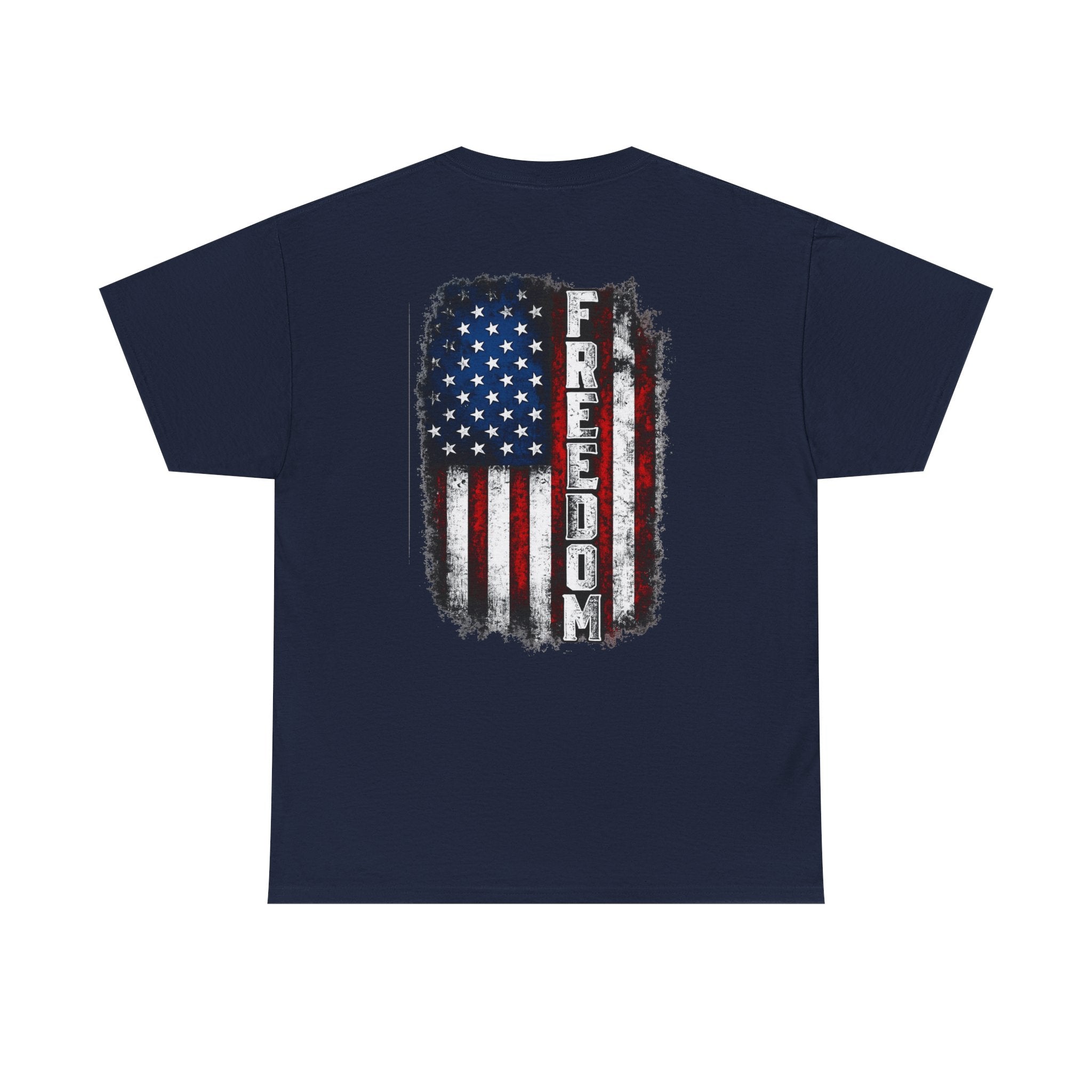 Freedom American Flag T-Shirt — Distressed USA Patriotic Tee